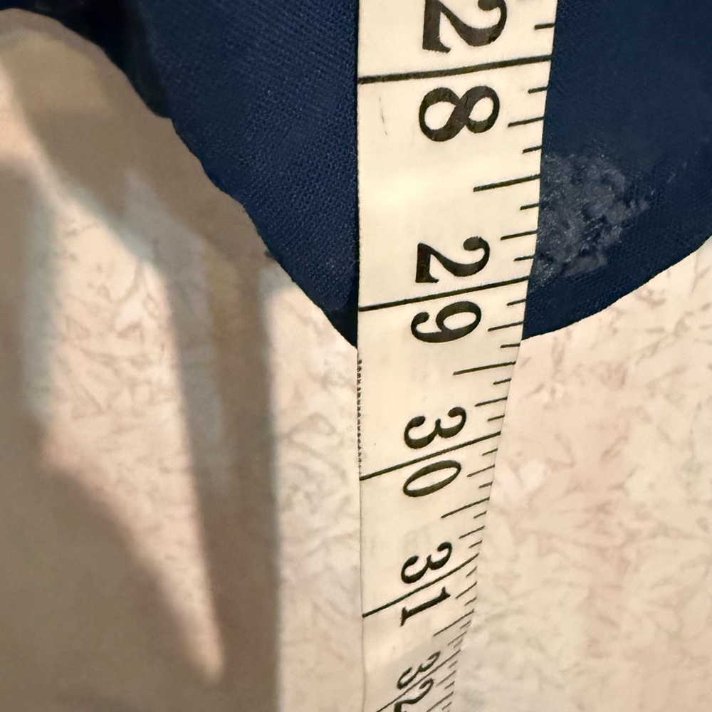 Source Unknown Navy Strapless Textured Smocked Bu… - image 6